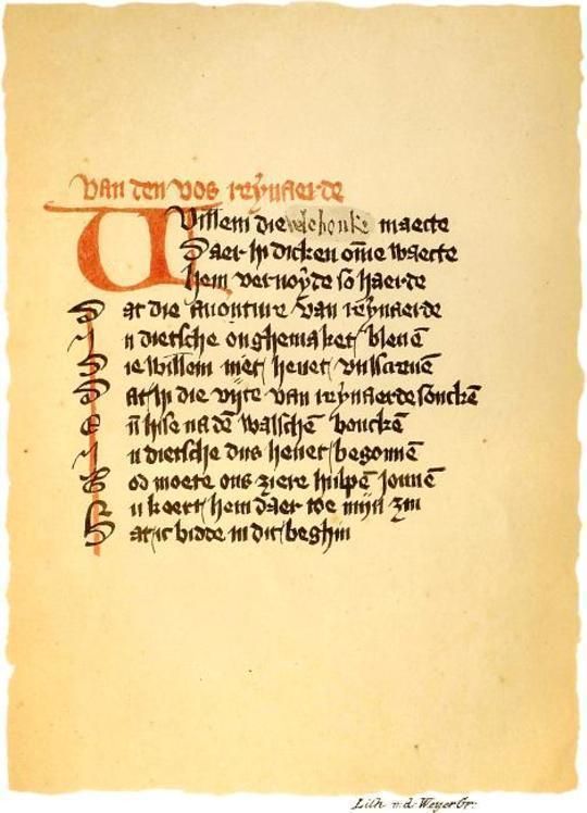 Vanden Vos Reinaerde: Uitgegeven en Toegelicht