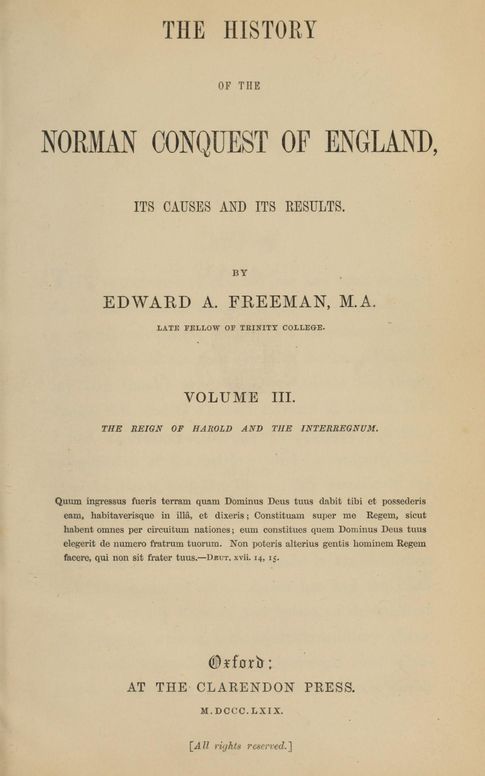 The history of the Norman conquest of England, its causes and its results, Volume 3 (of 6)