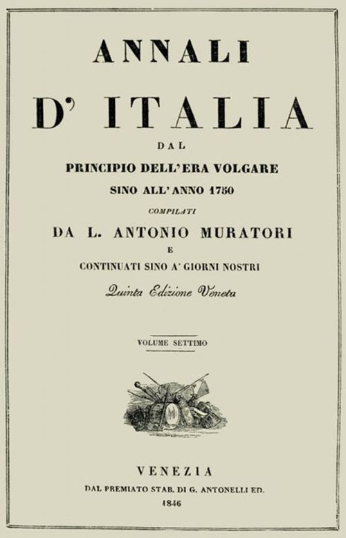 Annali d'Italia, vol. 7
dal principio dell'era volgare sino all'anno 1750