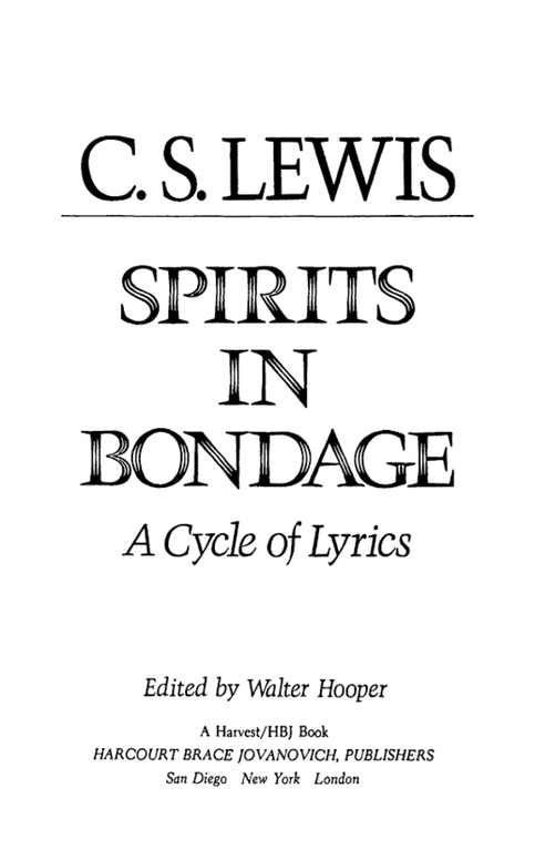 Spirits in bondage