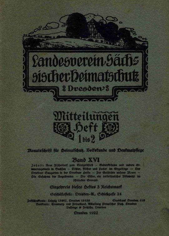Landesverein Sächsischer Heimatschutz — Mitteilungen Band XVI, Heft 1–2